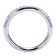 Wedding Band 14k White Gold Diamond Straight