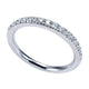 Wedding Band 14k White Gold Diamond Straight