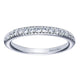 Wedding Band 14k White Gold Diamond Straight