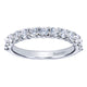 Wedding Band 14k White Gold Diamond Straight