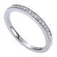 Wedding Band 14k White Gold Diamond Straight