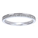 Wedding Band 14k White Gold Diamond Straight