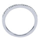 Wedding Band 14k White Gold Diamond Straight