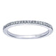 Wedding Band 14k White Gold Diamond Straight