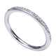 Wedding Band 14k White Gold Diamond Straight