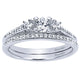 Wedding Band 14k White Gold Diamond Straight