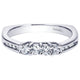 Wedding Band 14k White Gold Diamond Straight
