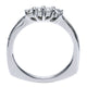 Wedding Band 14k White Gold Diamond Straight