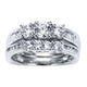 Wedding Band 14k White Gold Diamond Straight