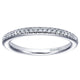 Wedding Band 14k White Gold Diamond Straight