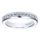 Wedding Band 14k White Gold Diamond Straight