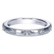 Wedding Band 14k White Gold Diamond Straight