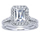 Wedding Band 14k White Gold Diamond Straight