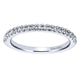 Wedding Band 14k White Gold Diamond Straight