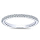 Wedding Band 14k White Gold Diamond Straight