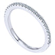 Wedding Band 14k White Gold Diamond Straight