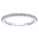 Wedding Band 14k White Gold Diamond Straight