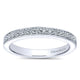 Wedding Band 14k White Gold Diamond Straight