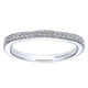 Wedding Band 14k White Gold Diamond Straight