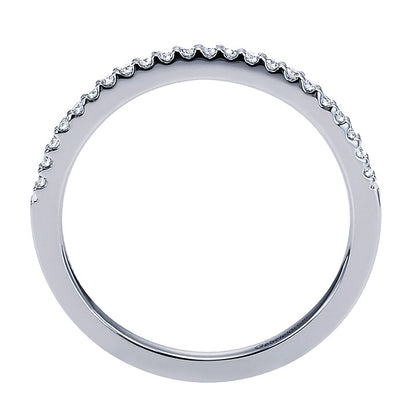 Wedding Band 14k White Gold Diamond Straight