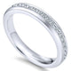 Wedding Band 14k White Gold Diamond Straight