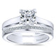 Wedding Band 14k White Gold Diamond Straight