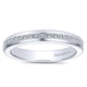 Wedding Band 14k White Gold Diamond Straight