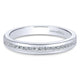 Wedding Band 14k White Gold Diamond Straight