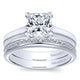 Wedding Band 14k White Gold Diamond Straight