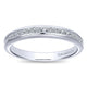 Wedding Band 14k White Gold Diamond Straight