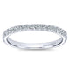 Wedding Band 14k White Gold Diamond Straight