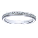 Wedding Band 14k White Gold Diamond Straight