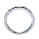 Wedding Band 14k White Gold Diamond Straight