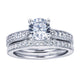 Wedding Band 14k White Gold Diamond Straight