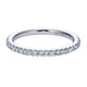Wedding Band 14k White Gold Diamond Straight