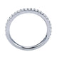 Wedding Band 14k White Gold Diamond Straight