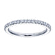 Wedding Band 14k White Gold Diamond Straight