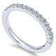Wedding Band 14k White Gold Diamond Straight