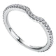 Wedding Band 14k White Gold Diamond Straight