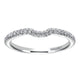 Wedding Band 14k White Gold Diamond Straight