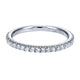 Wedding Band 14k White Gold Diamond Straight
