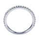 Wedding Band 14k White Gold Diamond Straight