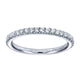 Wedding Band 14k White Gold Diamond Straight