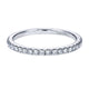 Wedding Band 14k White Gold Diamond Straight