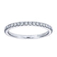 Wedding Band 14k White Gold Diamond Straight