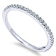 Wedding Band 14k White Gold Contemporary Straight