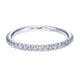 Wedding Band 14k White Gold Diamond Straight