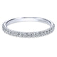 Wedding Band 14k White Gold Diamond Straight