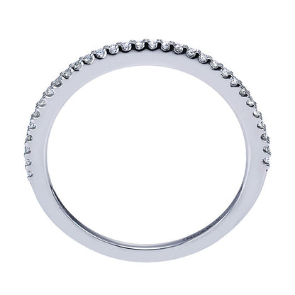 Wedding Band 14k White Gold Diamond Straight