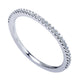 Wedding Band 14k White Gold Diamond Straight